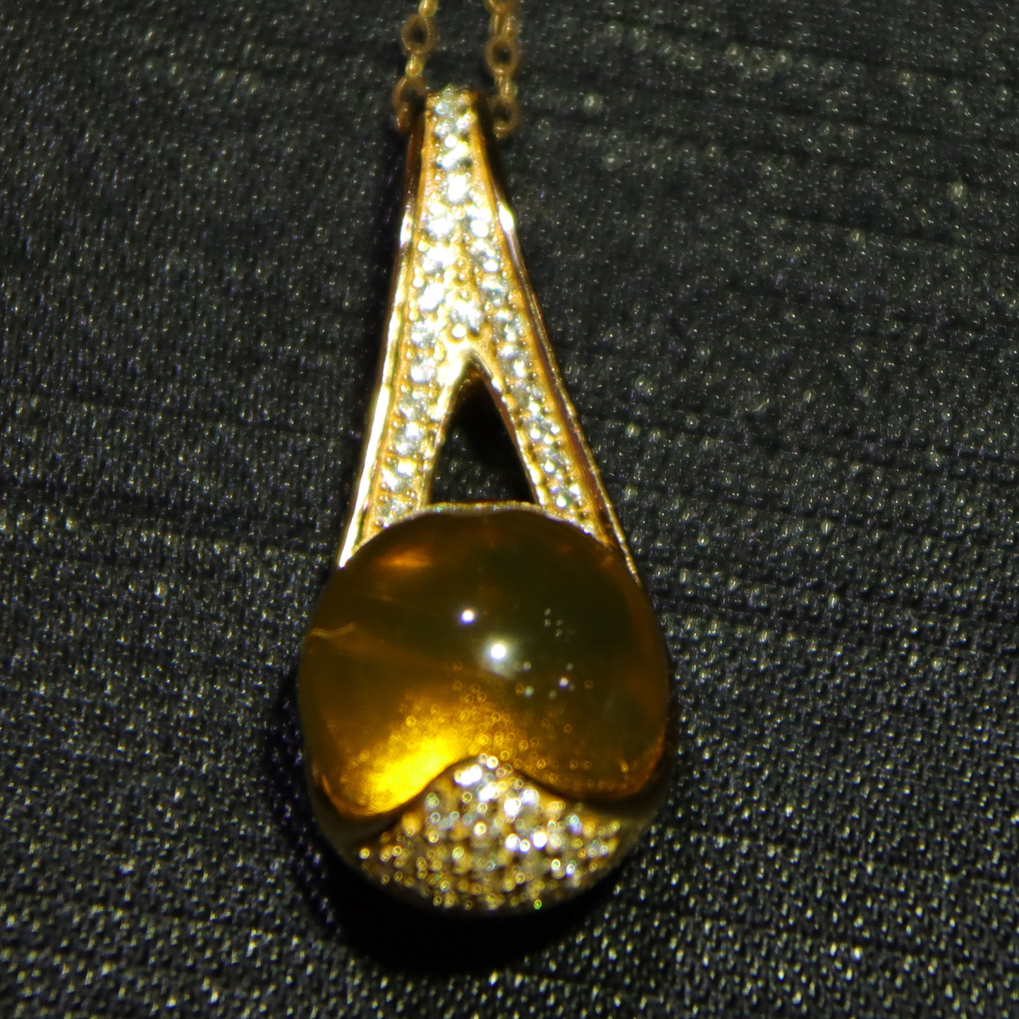 Romantic Gift for Girlfriend: Natural Blue Amber Pendant Necklace 11mm | 925 Sterling Silver Jewelry for Women