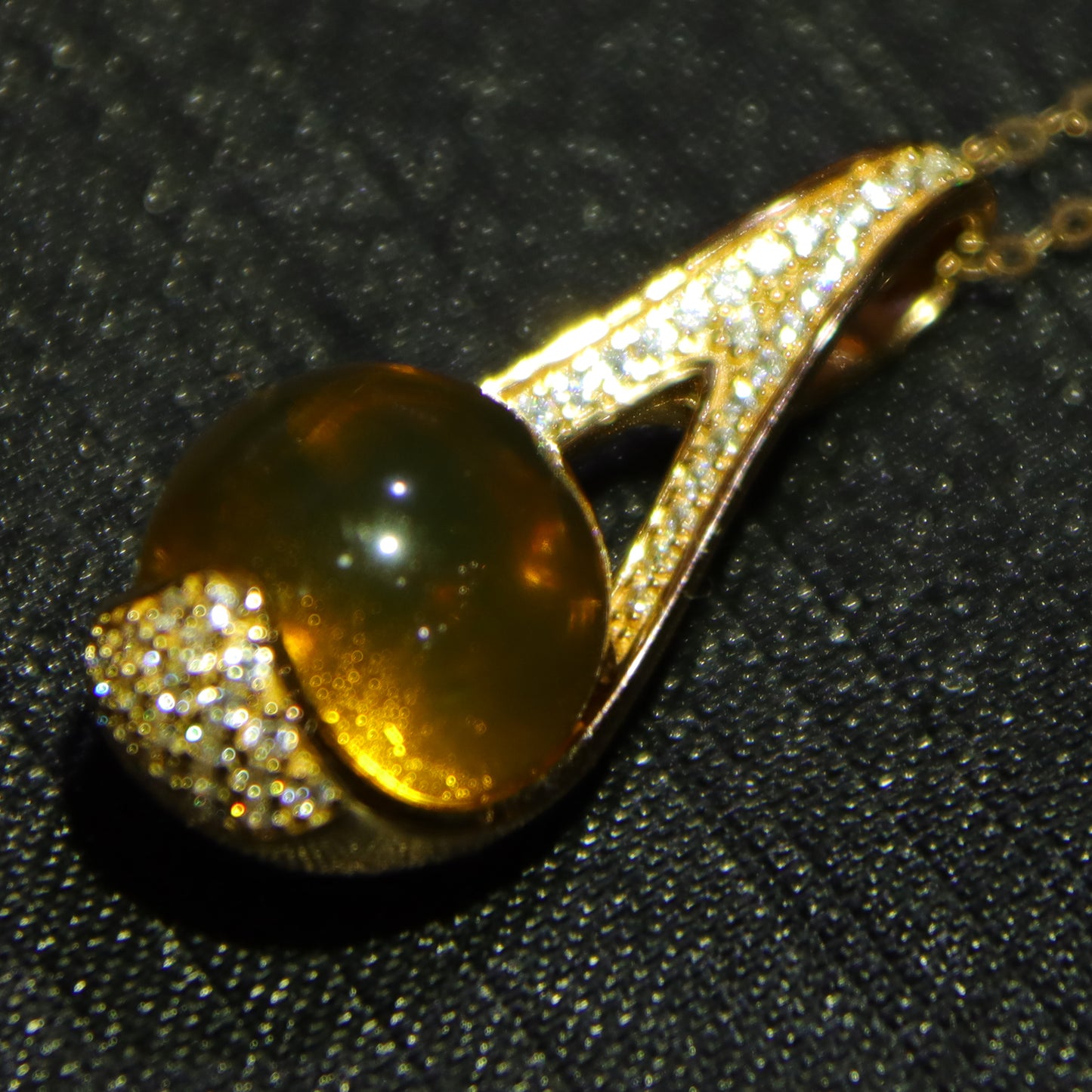 Romantic Gift for Girlfriend: Natural Blue Amber Pendant Necklace 11mm | 925 Sterling Silver Jewelry for Women